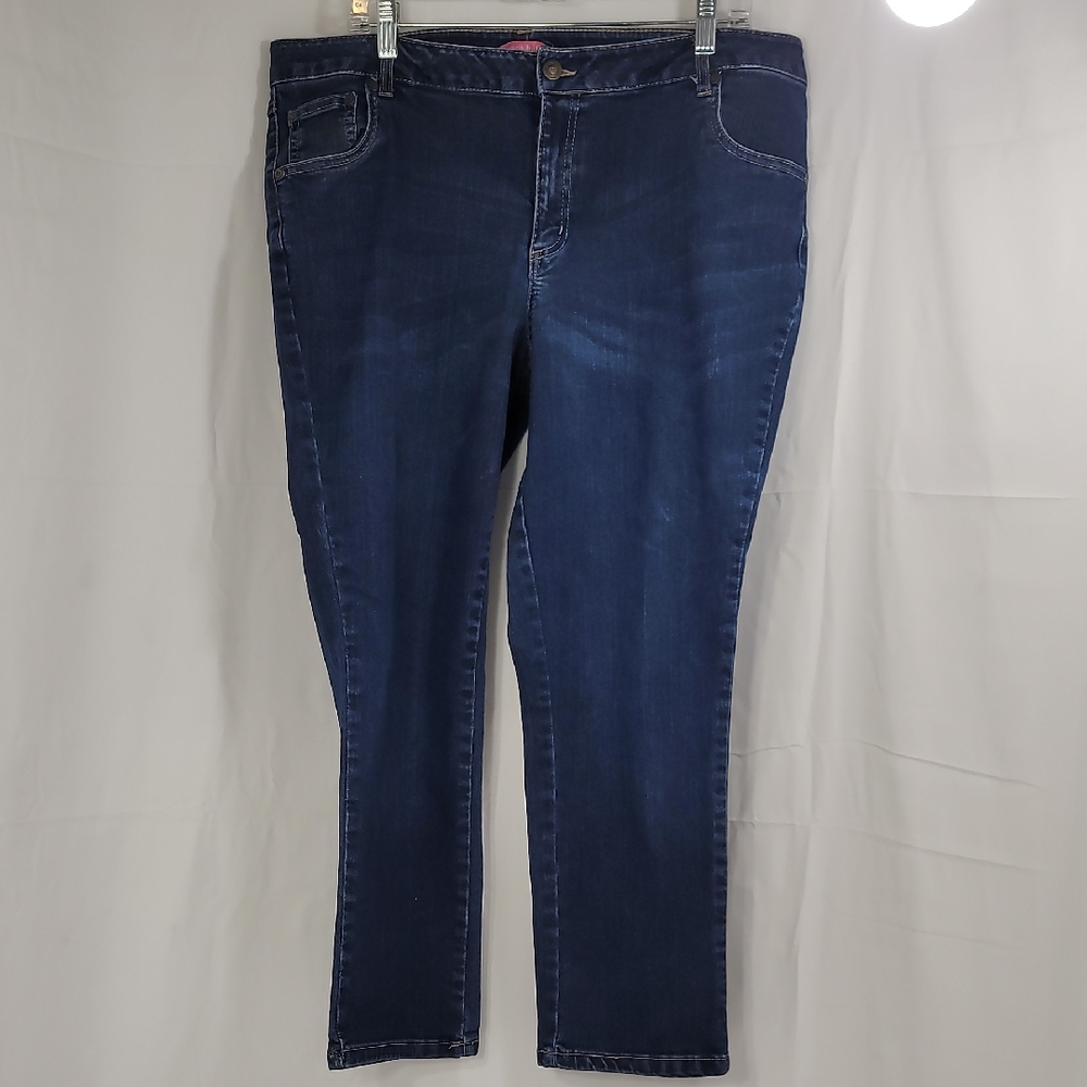 Woman Within Blue Ankle Cropped Jeans Versatile Fit